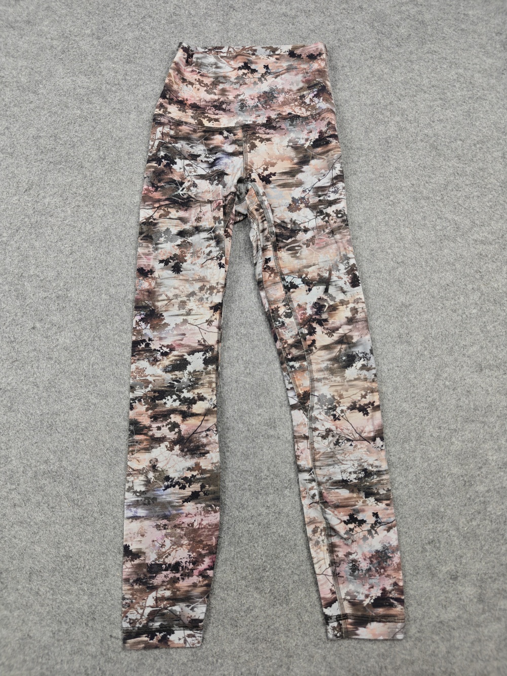 Lululemon Leggings Womens 0 Multicolor Ankle Floral Yoga Elastic Waist